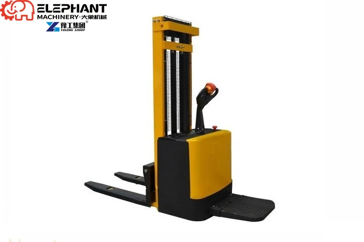 Heavy Load 1.5 Ton Electric Pallet Stacker Forklift Truck For Industrial Warehouse