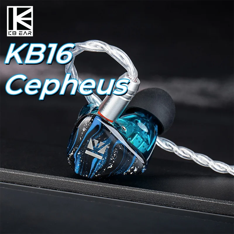 KBEAR Cepheus KB16 داخل الأذن السلكية المزدوجة الدائرة المغناطيسية المزدوجة DD قوية باس 16 السائقين الهجين HiFi سماعات الأذن على مستوى الاستوديو مناسبة
