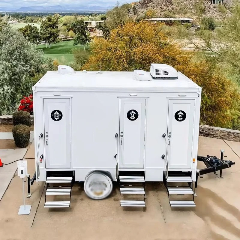 Luxury Portable Restroom Trailer Mobile Toilet Trailer for Outdoor Event Wedding Party VIP Use