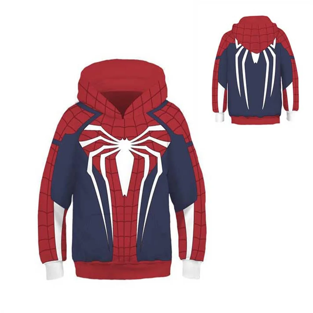 Mininstants-Sweats à capuche Anime pour garçons et filles, Spider ForePVD, Spider-Verse Cosplay, Pull à capuche Venom, Veste