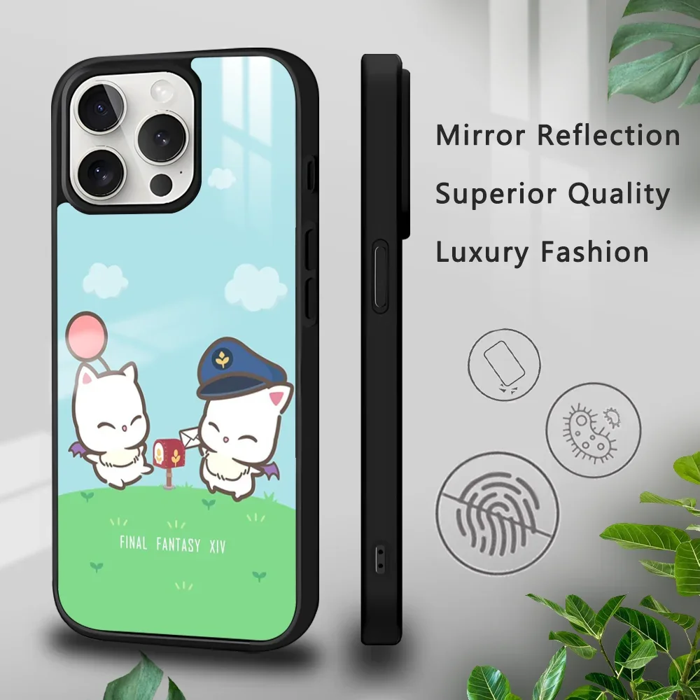 M-Moogle Final F-Fantasy Phone Case For iPhone 16 15 14 13 12 11 Pro Xs Max Mini Plus Celulares Hard Funda