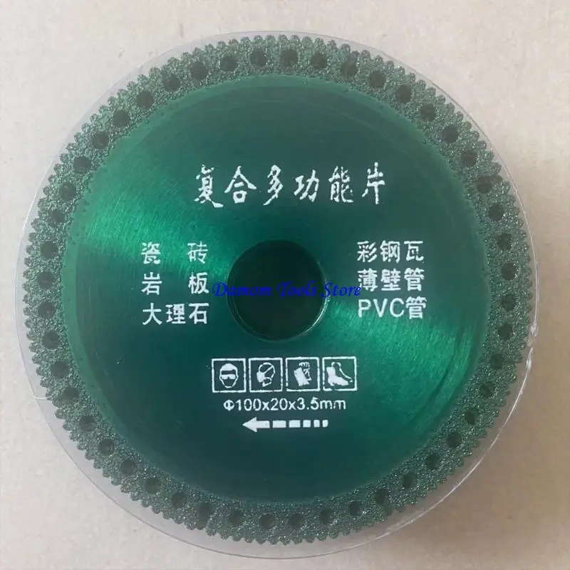 57be 100mm Cắt kim cương Vòng tròn cưa lưỡi cắt bằng gốm bằng đá cẩm thạch cắt khô và mài Công cụ vòng