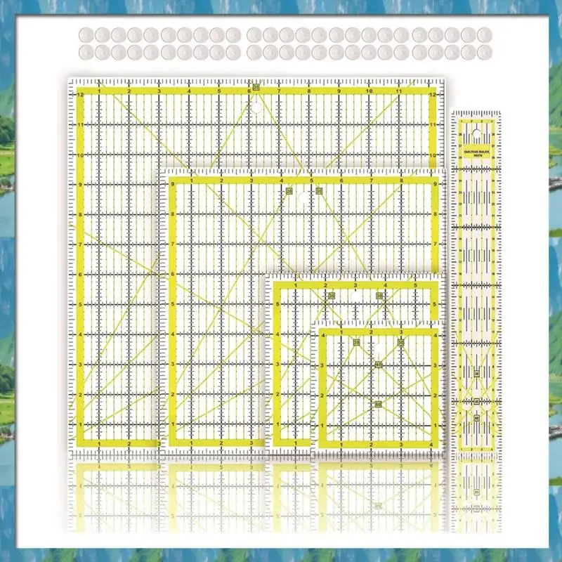 

Clear Acrylic Rulers Fabric Cutting Ruler For Craft Projects Quilting And Sewing Fast-