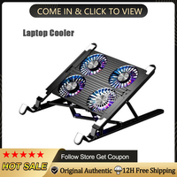 Laptop Cooler Base Stand Foldable Laptop Cooling Pad Portable Adjustable Suporte Para Notebook Gift For 11-Inch With 2/4 Fans
