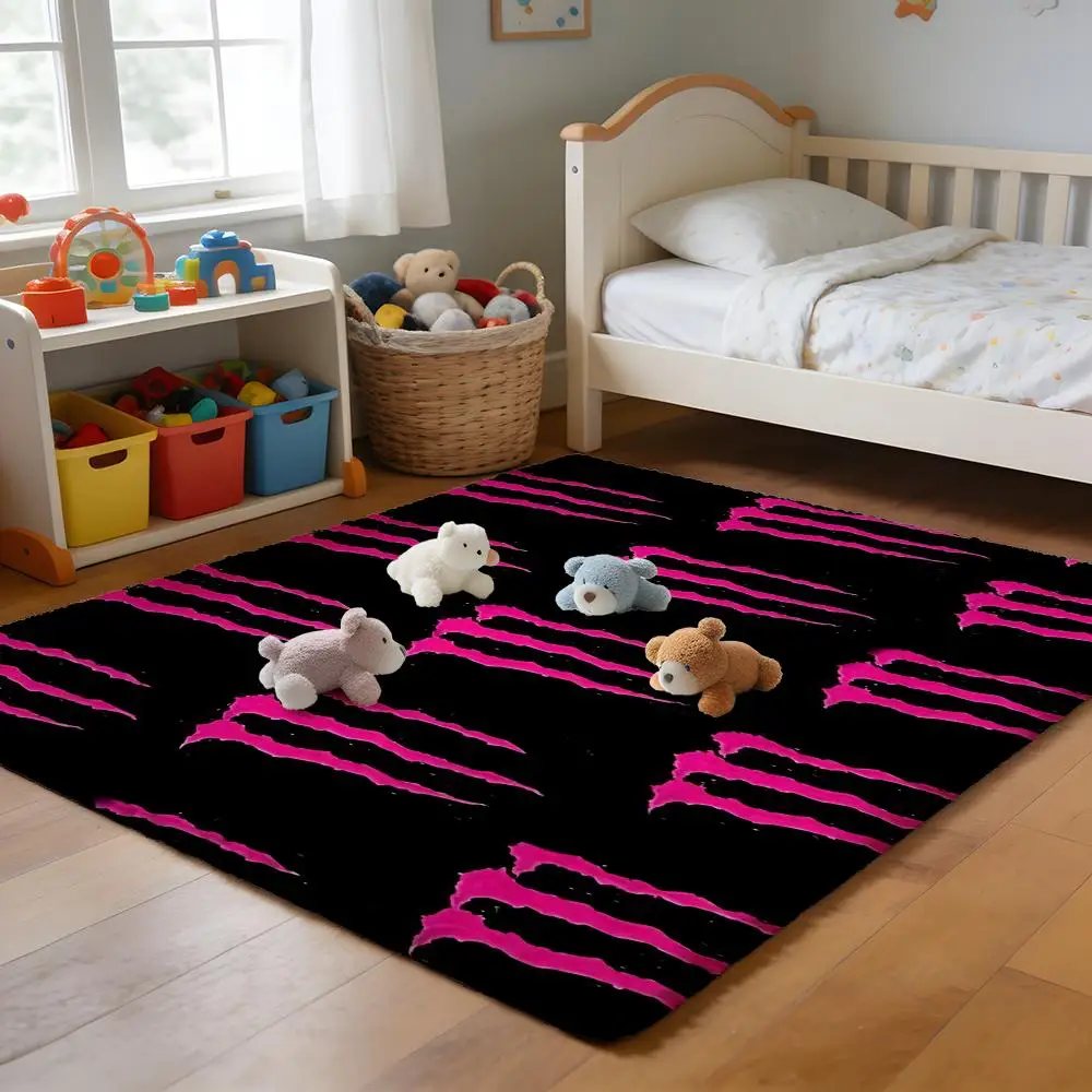 

Floor Mat Soft Flannel Rug Non-Slip Absorbent Mat for Bathroom Bedroom Home Decor Abstract Geometric M-MondrianS Print