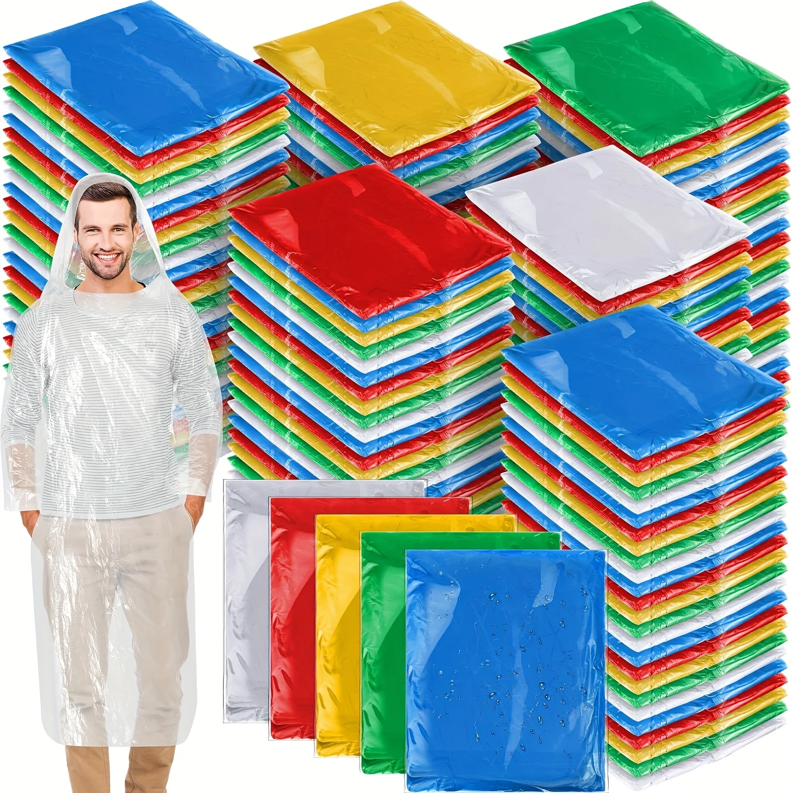 AliExpress NONE Small And Portable Rainproof Plastic Film Portable Folding Rainproof Equipment For Outdoor Cycling Hiking Emergency Rain Gear