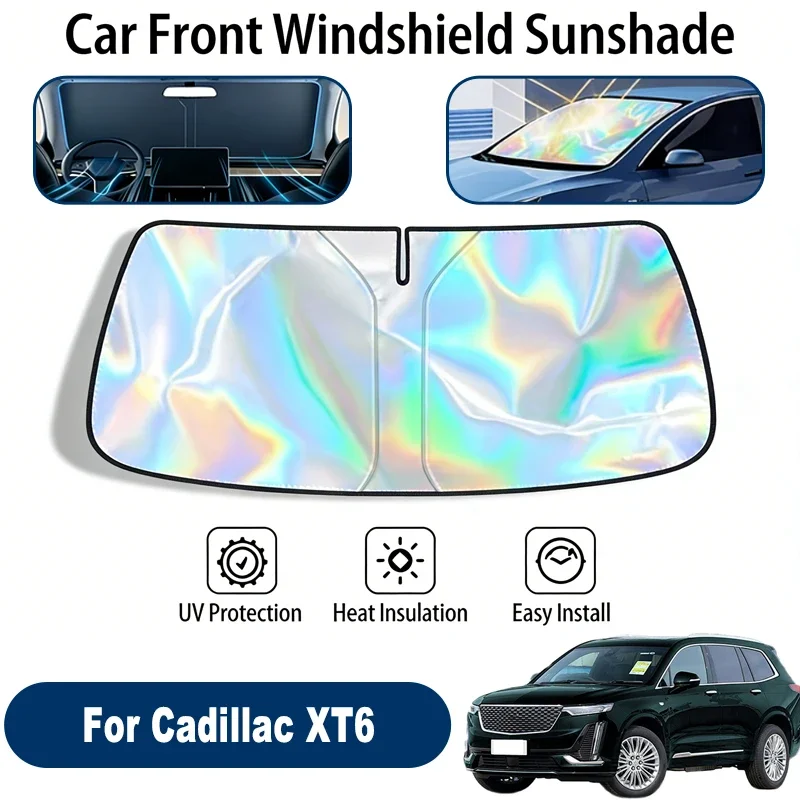 

Car Windshield Sun Shade UV Reflective Sun Visor Protection Cover For Cadillac XT6 2019-2026