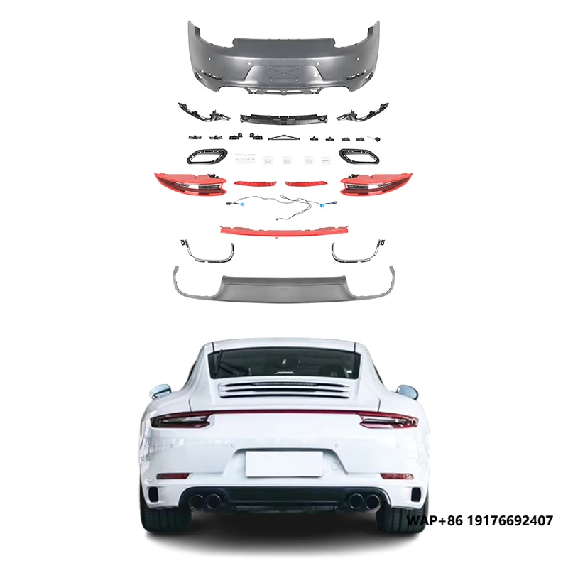 

Car Body Kit with Rear Bumper Upgrade and Taillights New Condition Fog Light Cut-Outs Suitable for 911 2012-2019 991