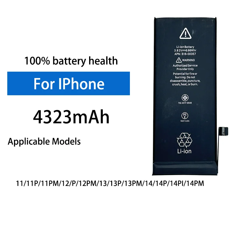 

Premium Original Size 3.8V 4323mAh Battery For Apple IPhone 4 5S 6 Plus 7 8 11 Pro High Capacity Long Lasting Strong Endurance