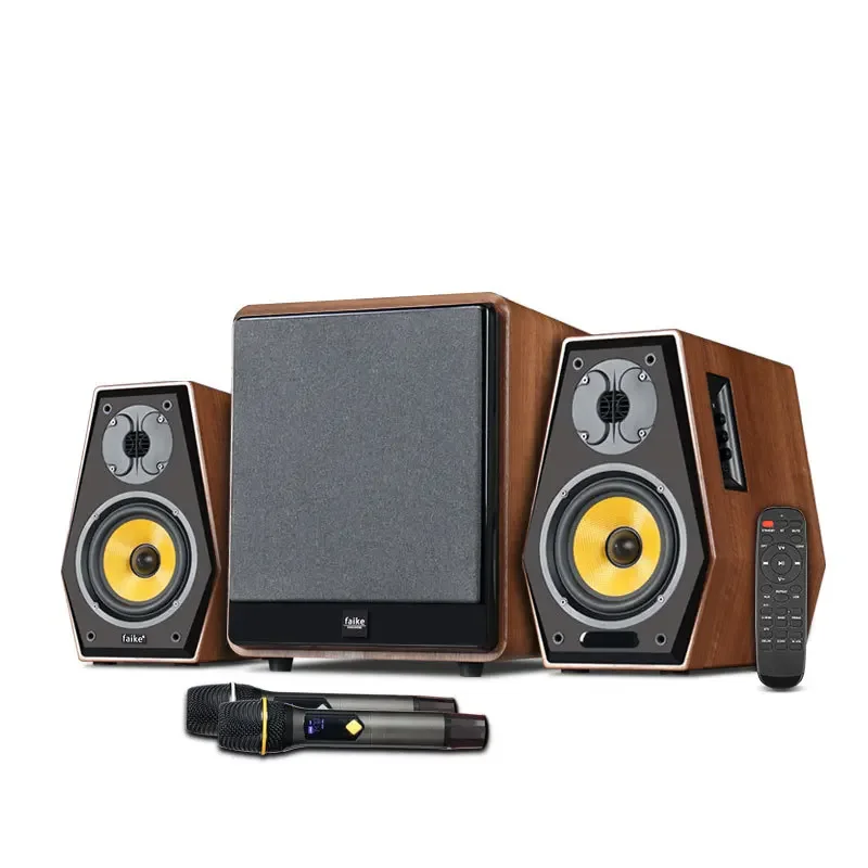 

FAIKE CH680 active HIFI bookshelf speaker Bluetooth card home living room karaoke audio factory wholesale