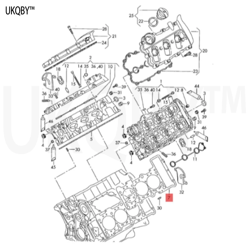 حشية الأسطوانة L شريط عزل رأس الأسطوانة 06E103149P 06E103149P 06E103149J 06E103149AT #2