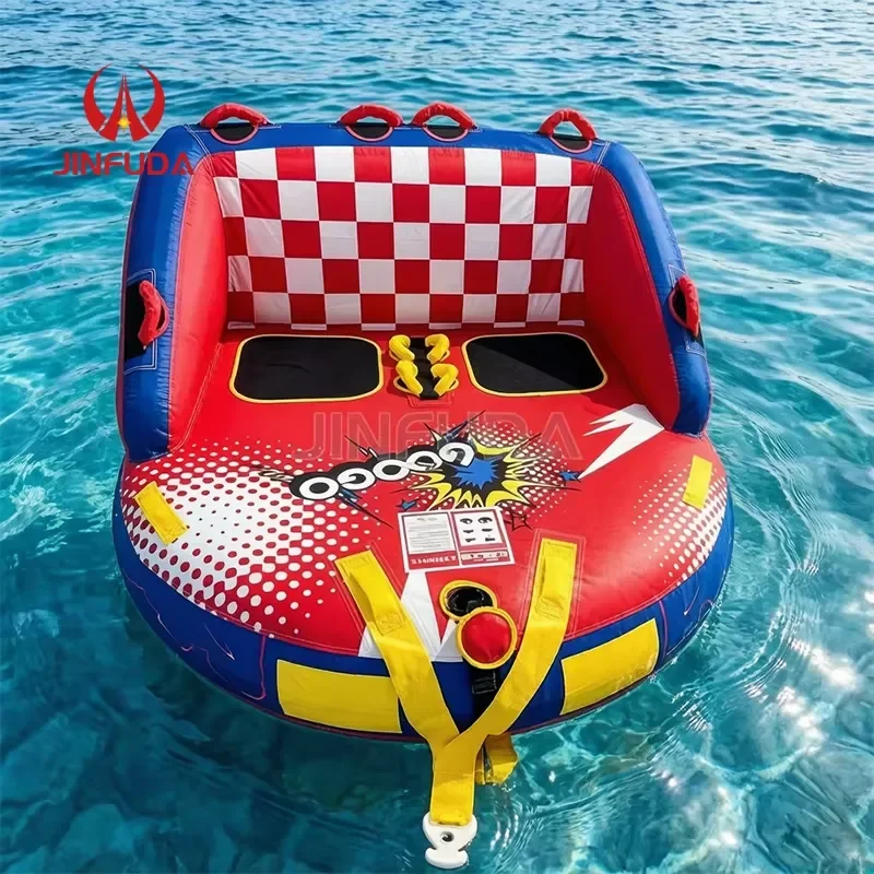 Family Fun Inflatable Water Rider with Safety Belts Ergonomic Design for Beach Picnic and Holiday Weekend Leisure