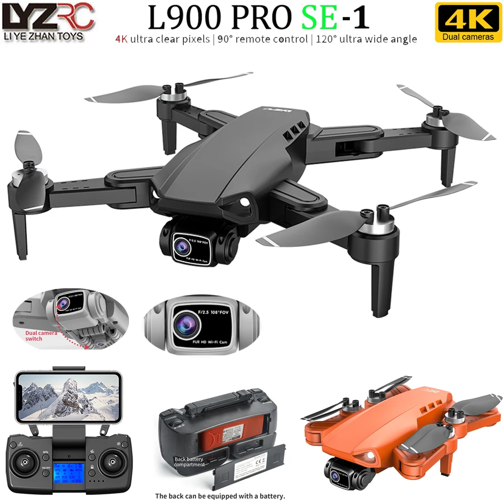 LYZRC L900 PRO SE-1 Drohne 4K Professionelle Dual HD Kamera 1,2 KM 5G WiFi GPS Bürstenlosen faltbare RC Quadcopter Spielzeug Geschenk für Kinder