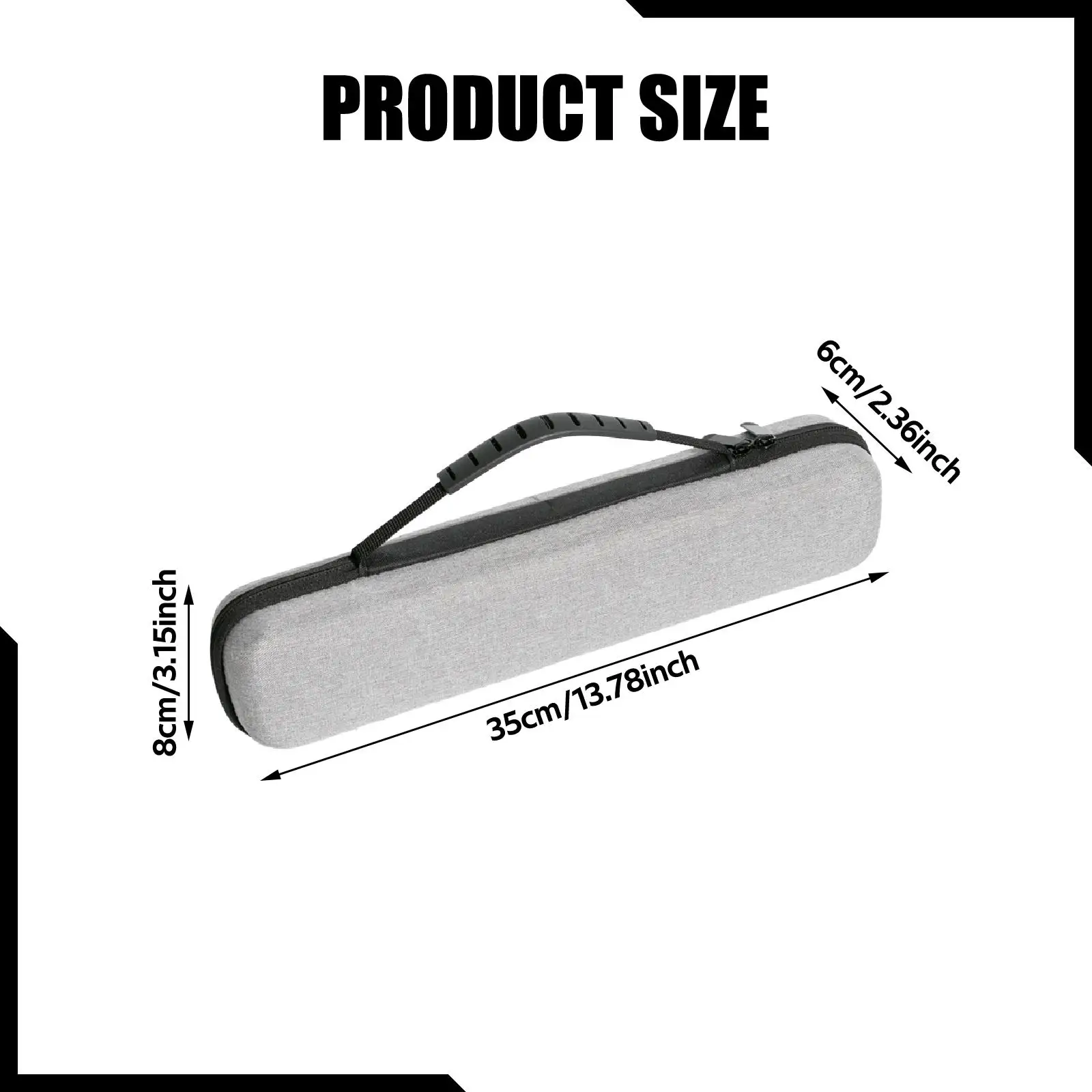 EVA Curling Iron Travel Case Lightweight Protective Storage Pouch for Portable Hair Iron Straightener for Business Trips