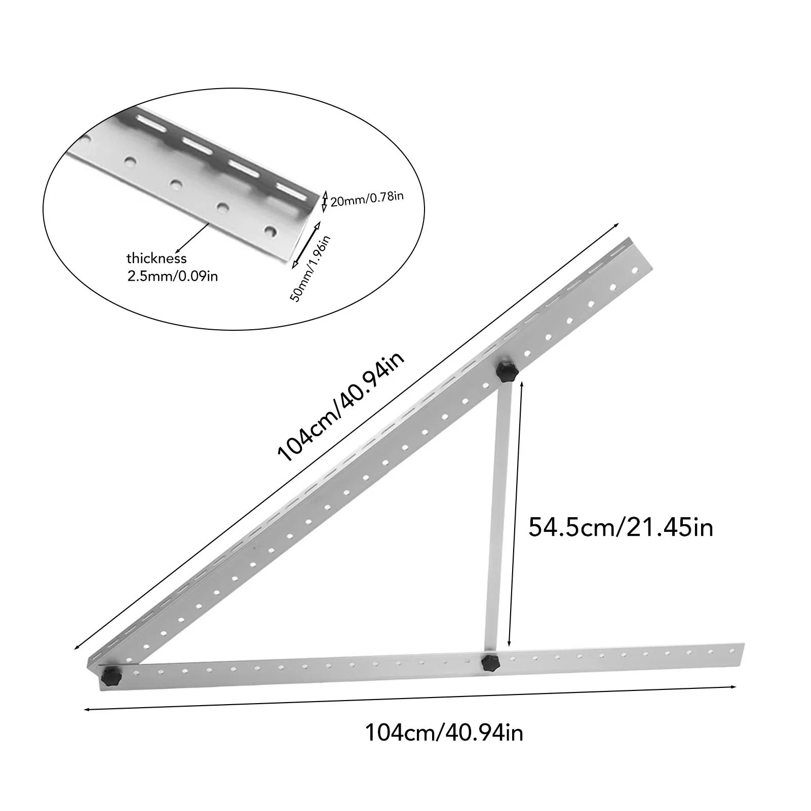 41in قابل للتعديل لوحة طاقة شمسية إمالة جبل بين قوسين مع أرجل قابلة للطي دعم 180/200/300/400/600 واط الألواح الشمسية لسقف RV المرآب