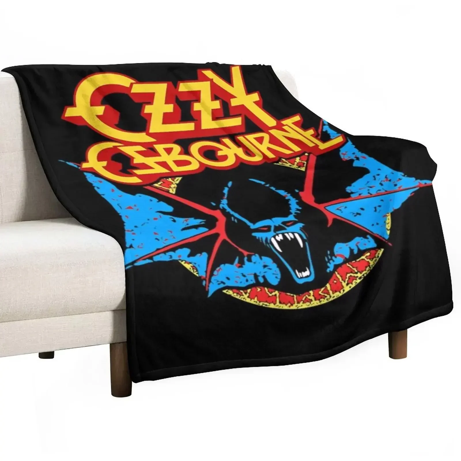 Ozzy Osbourne Classic Bat Throw Blanket Sofa Quilt Travel Blankets