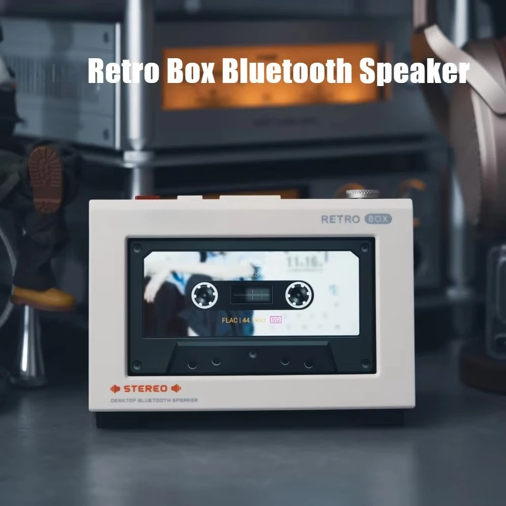 for FiiO Retro Box Wireless Bluetooth Speaker Cassette Style LDAC USB DAC HiFi Stereo Audio Compatible M33 M21 Desktop Player