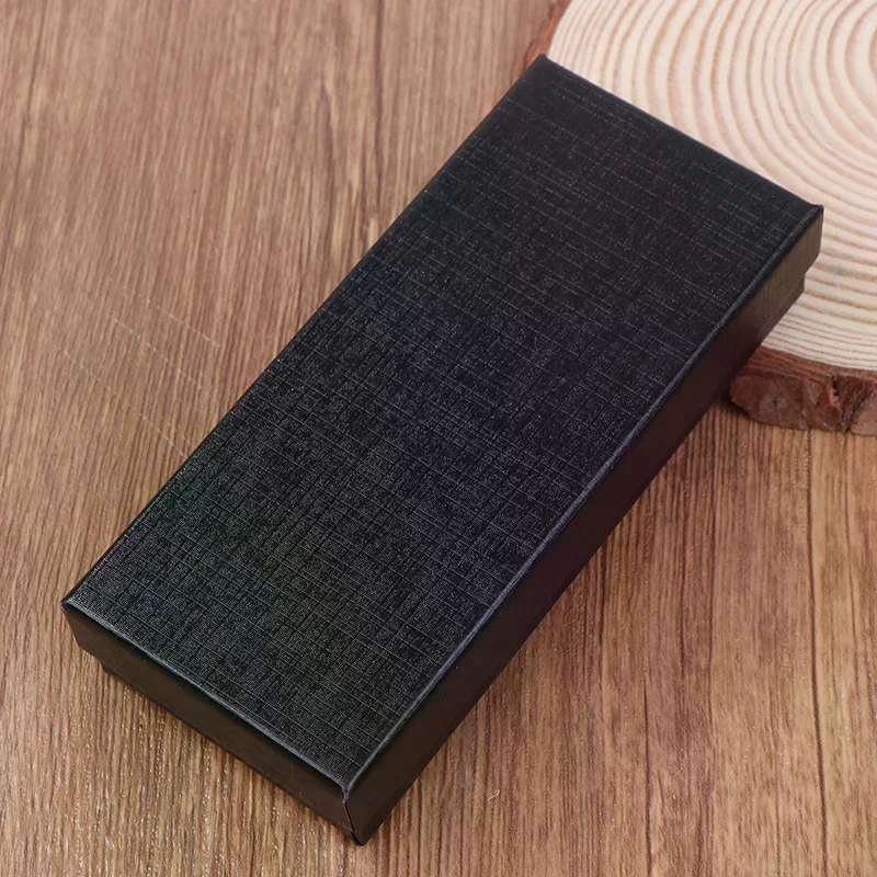 Black Rectangle Watch Jewelry Storage Box With Sponge Liner