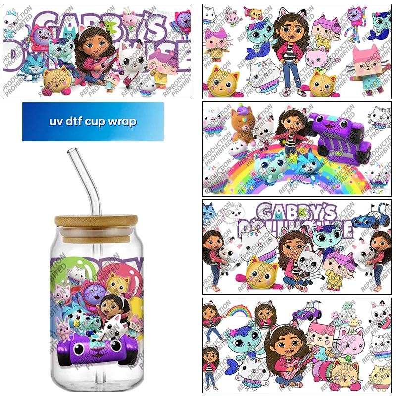 Rdta Tank Glass - popular Cartoon Dollhouse series 16oz UV