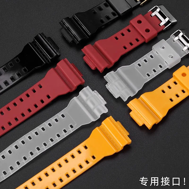 Cinturino in silicone da 16 mm per Casio G-Shock GA-110 GA-100 GA-120 ga700 400 serie Gomma tinta unita Impermeabile Catena per orologi da uomo