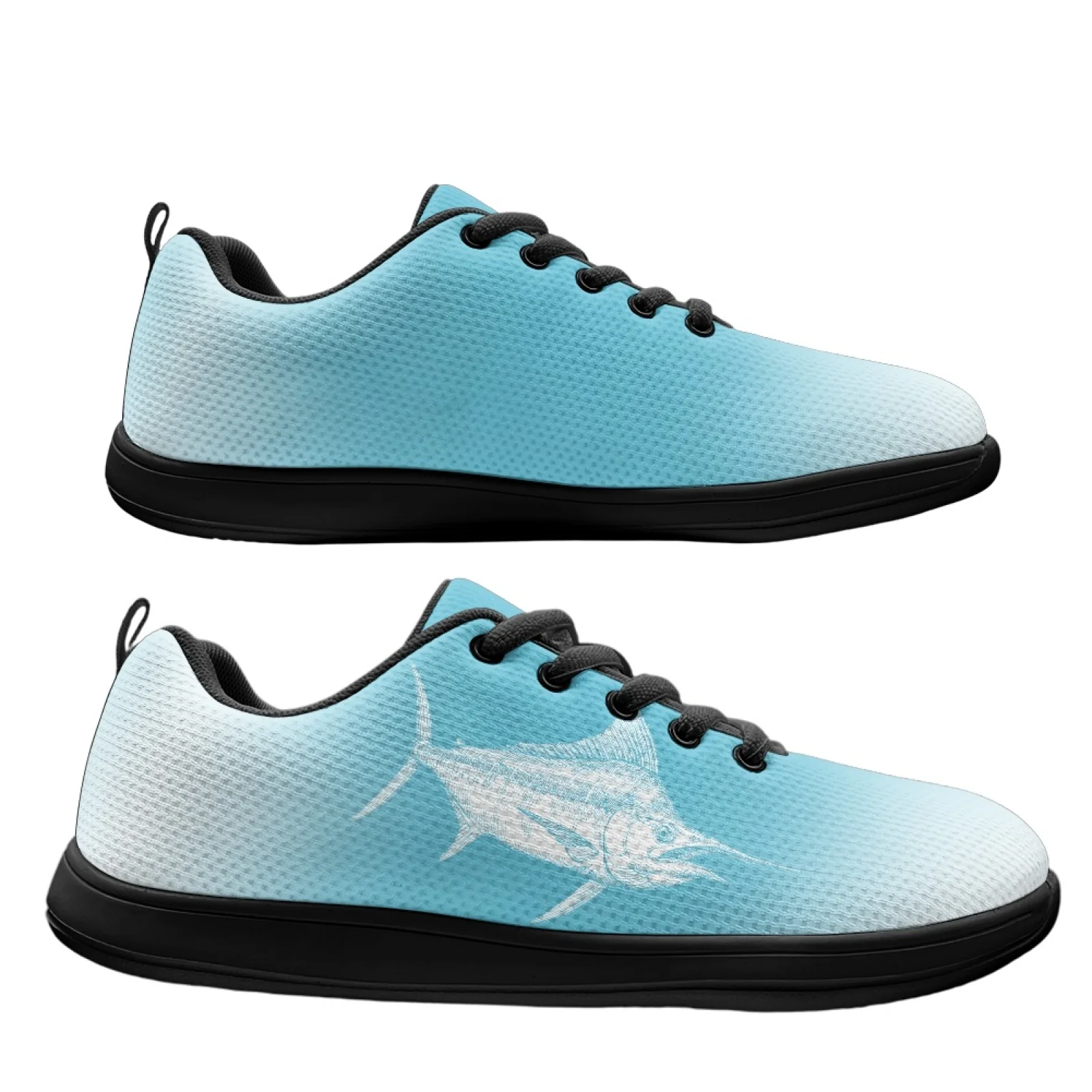 PENSTROLL Swordfish Sketch Backless Tennis Sneakers Mesh & EVA Walking Shoes Comfortable Barefoot Shoes Winter Boots for Men