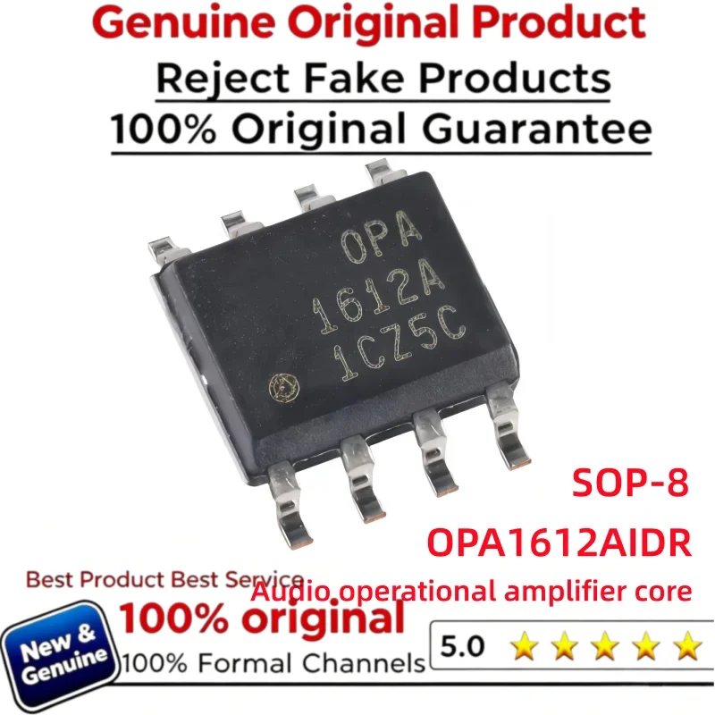 2pcs 100% New and Genuine Original OPA1612 OPA1612AIDR OPA1612A SOP8 Fever Audio Dual Operational Amplifier SMD IC