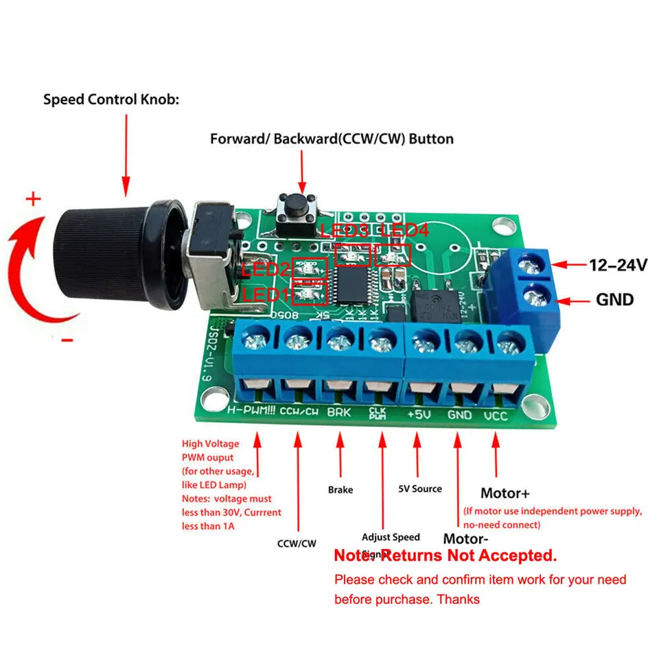 DC7-12V Bürstenloser Motor-Treiber – Drehzahlregler-Modul Für Optisches Laufwerk