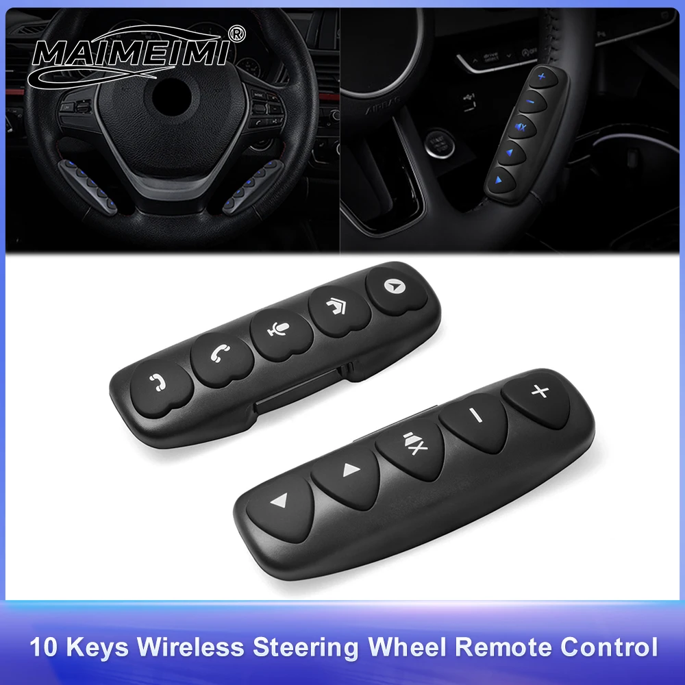 

10 Keys Wireless Steering Wheel Remote Control Bluetooth-compatible LED Car Radio DVD GPS Multimedia Smart Button Controller