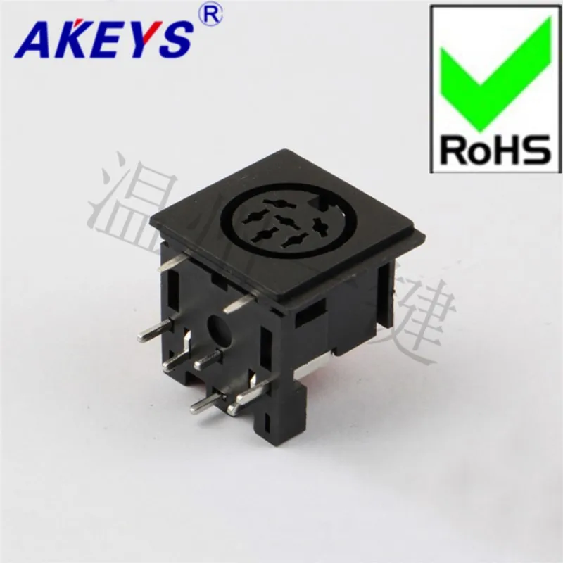 10PCS DS-6-04 Square S Large Terminal Connector Large 6-core 8-foot Socket 6PIN Pin DIN Base