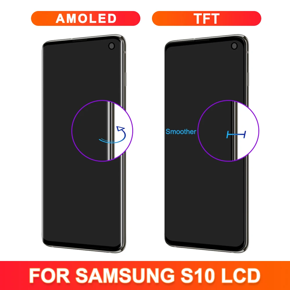 TFT For Samsung S10 G973 SM-G973F SM-G973U SM-G973W LCD and Touch Screen Digitizer Assembly Replacment