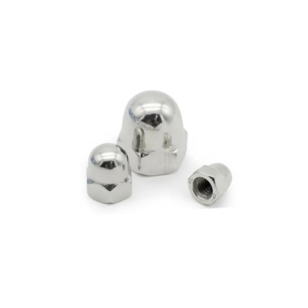 Acorn Nut 304/316 Stainless Steel IFI American-made 10# 1/4 5/16 3/8 7/16 1/2 5/8NC 3/4NC Domed Cap Nut Crown Hex Nut