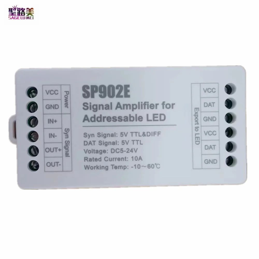 

Усилитель сигнала SP902E SPI для WS2812 WS2811 WS2813