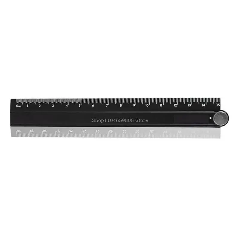 Multifunctional Folding Drafting Ruler Aluminum Alloy Ruler Metric Scale For Student Architect Engineering Drafting