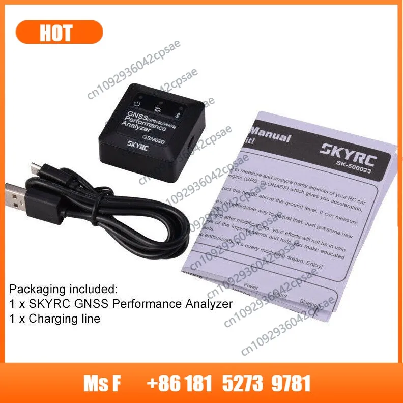 SKYRC GSM020 GPS Speedometer High-altitude Mileage Longitude GNSS Performance Analyzer for RC Car Airplane