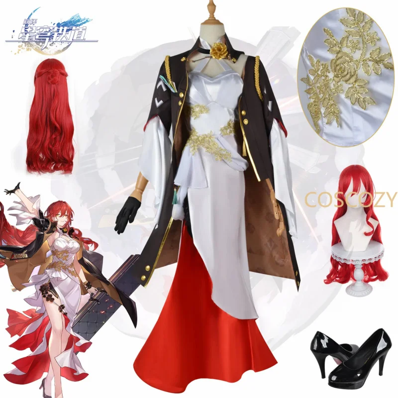 New Game Honkai: Star Rail Himeko Cosplay Costume Game Star Rail Cos Astral Express Navigator Himeko Costume and Wig Set OI4901