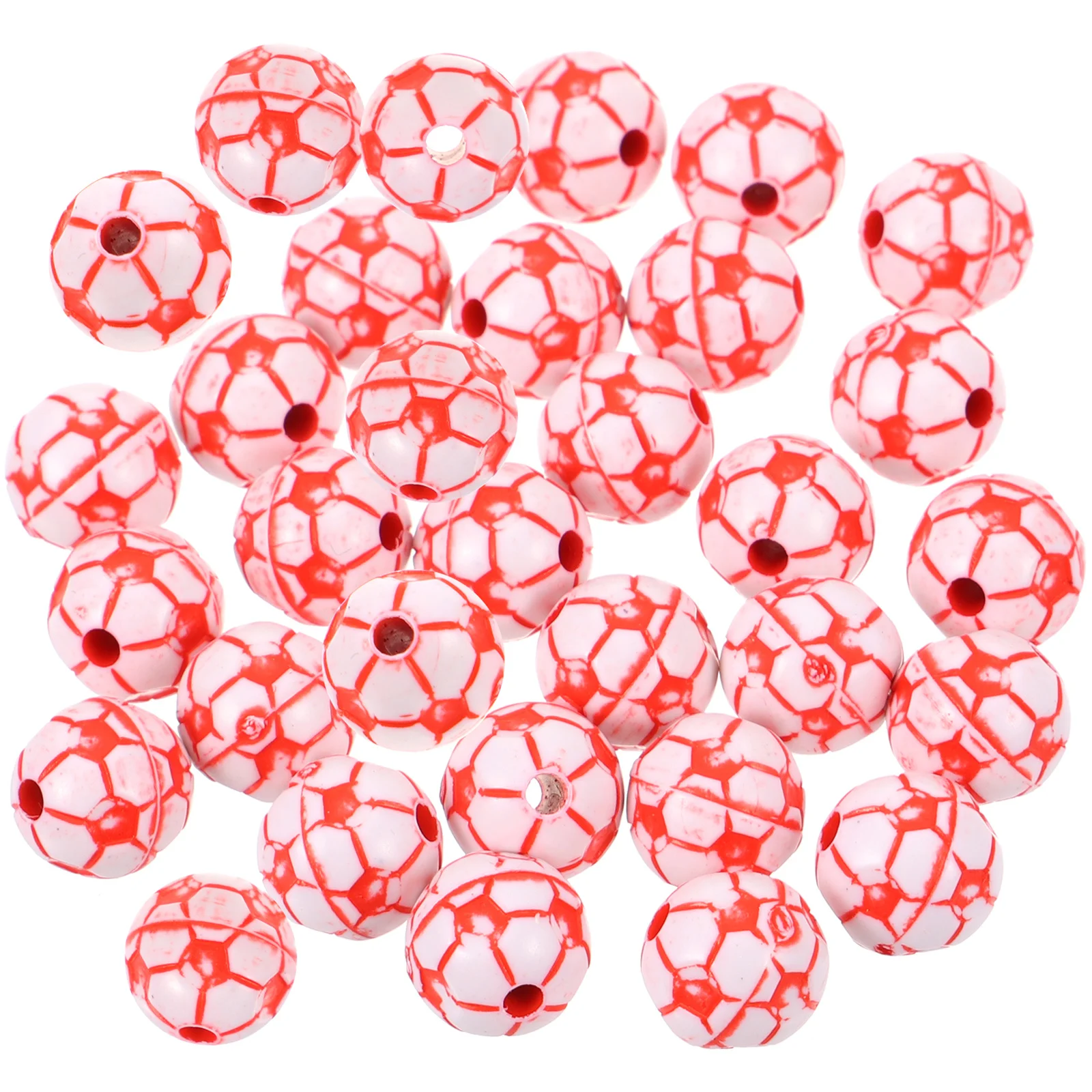 

50 шт. футбольные бусины «сделай сам», ювелирные бусины, спортивные тематические гладкие поверхности для подарков ручной работы, акриловые бусины, подвески «сделай сам»