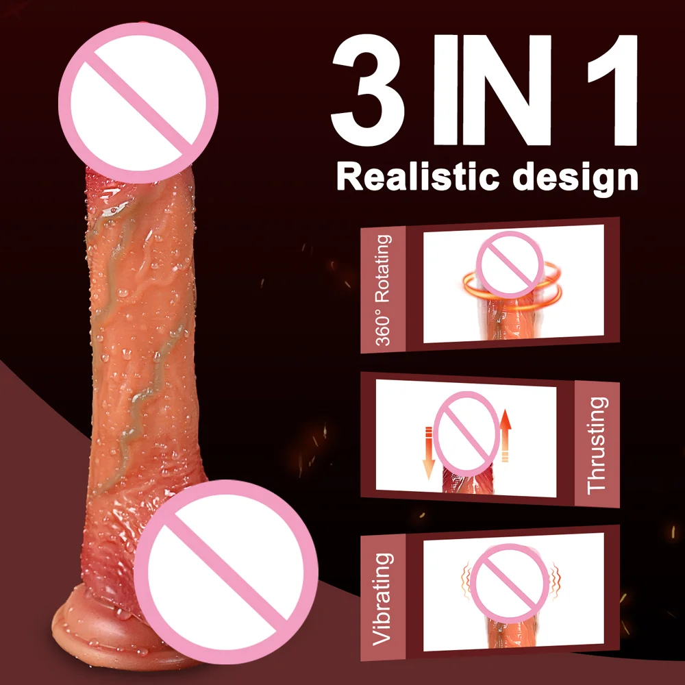 Y-Pao Smart App Controlled Telescopic Realistic Dildo Vibrator Heating Thrusting Vibrador Adult Sex Toys For Women Men G-Spot - view 3
