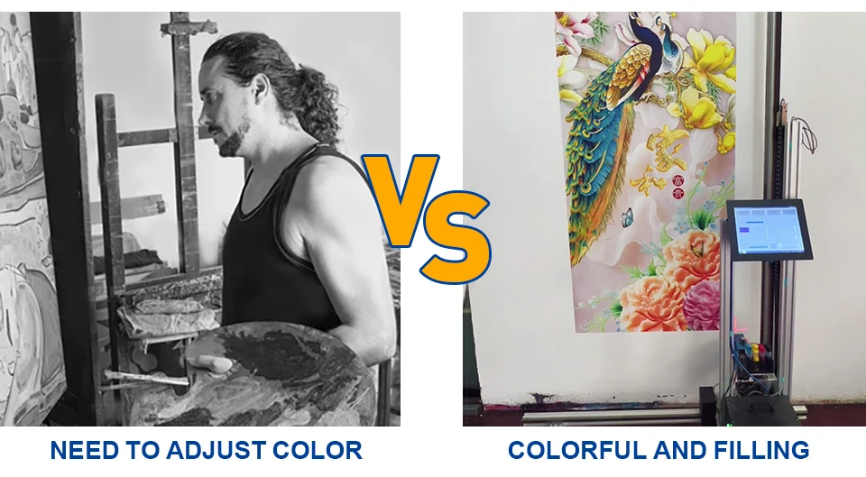 TH-UV12K CMYK UV حبر واحد H16 رأس الطباعة 8 مربع في الساعة دقة 2880 ديسيبل متوحد الخواص طابعة حائط AI للعمل الداخلي والخارجي