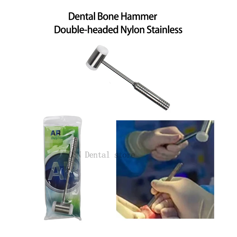 1pcs AR Double End Nylon & Stainless with Replaceable Pad Pads Inserts Multi Purpose Teeth Bone Extraction Tool