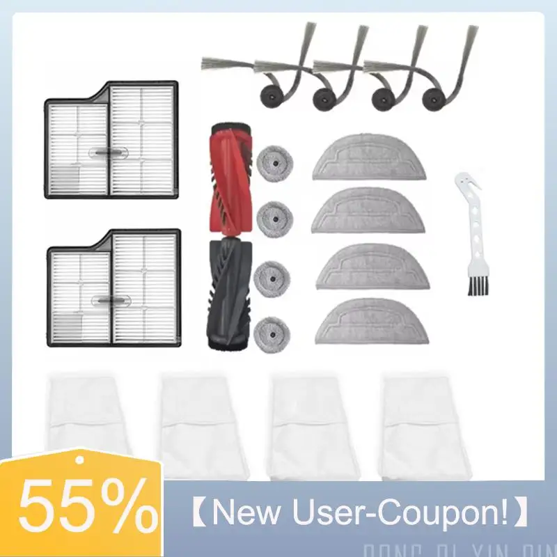 A60T New 21 Pcs For Roborock Saros 10/ G30/ S9 Maxv Ultra Sweeper Accessories Roller Side Brush HEPA Filter Mop Pad Dust Bag