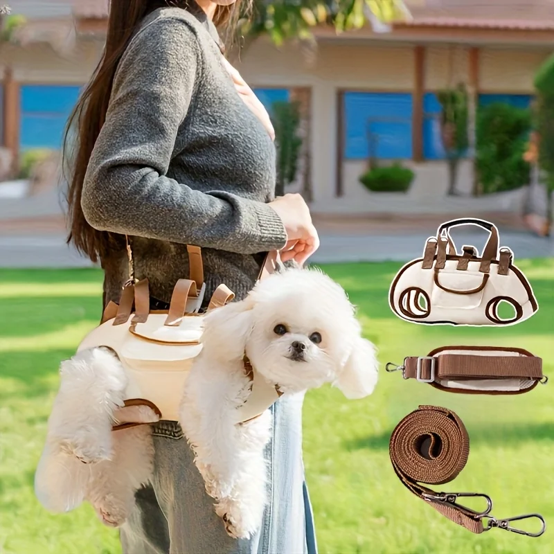 

3-in-1 Pet Carrier & Harness Set - Portable Sling Backpack with Leash, Breathable Outdoor Traction System for Cats