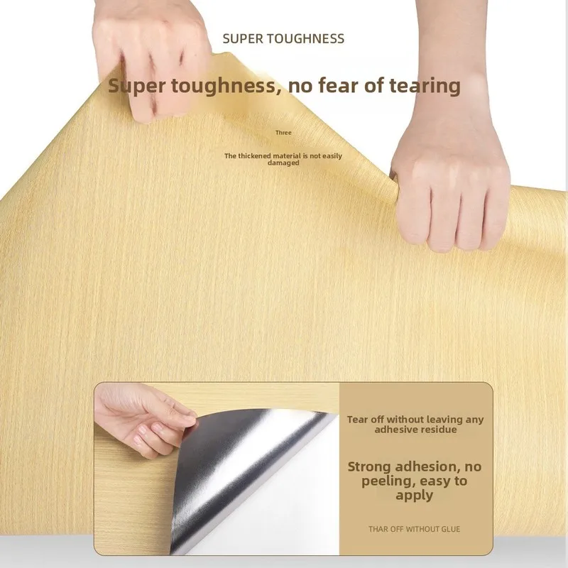 Wood Grain Contact Paper Peel and Stick Waterproof Removable for Cabinets Countertop