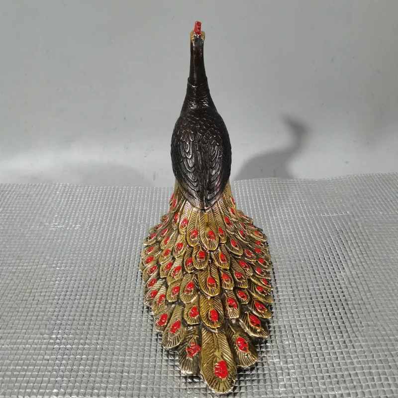Gilt copper peacock ornament, home decoration, creative desktop gift and craft, available for live streaming supply
