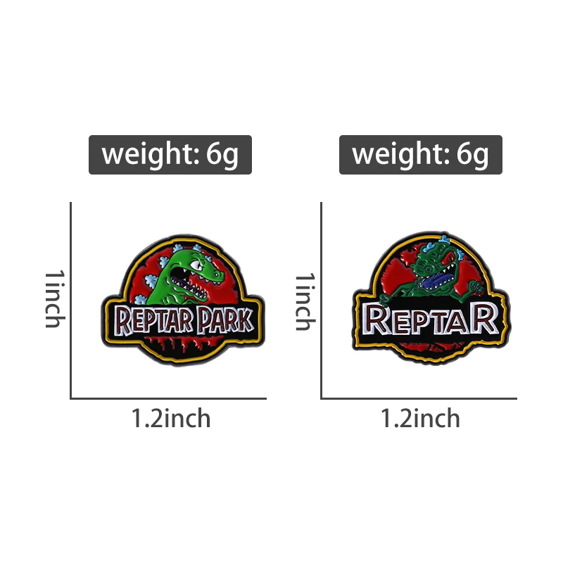 Dinosaur Park Enamel Pins Gift for Friends Creative Cartoon Animal Anime Character Brooches Bag Clothes Lapel Badge