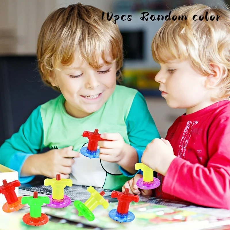 10PCS Mini Torsion Speed Gyro Spinning Toys Kids Birthday Party Favors Gyroscope Launcher Rotating Toys Birthday Party Favors to
