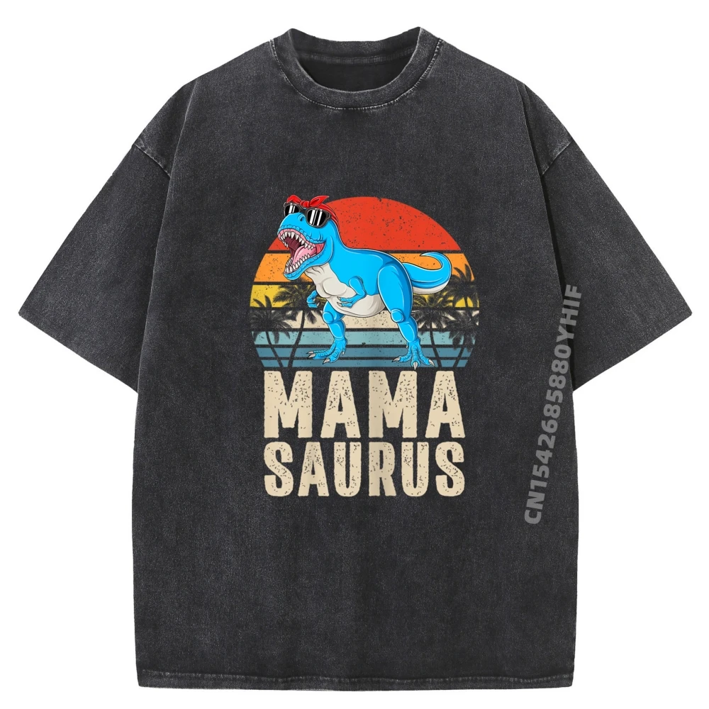 

Mamasaurus T Rex Mama Saurus Dinosaur Одинаковая осенняя одежда для всей семьи Эстетическая мужская дизайнерская одежда Забавная стираная рубашка