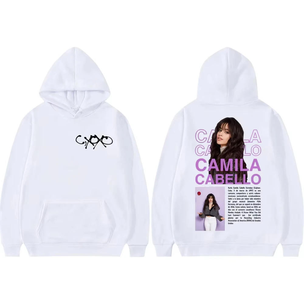 Singer Camila Cabello Merch Hoodies Men Women Clothing Fashion Aesthetic Pullovers High Quality Fleece Long Sleeve Sweatshirts
