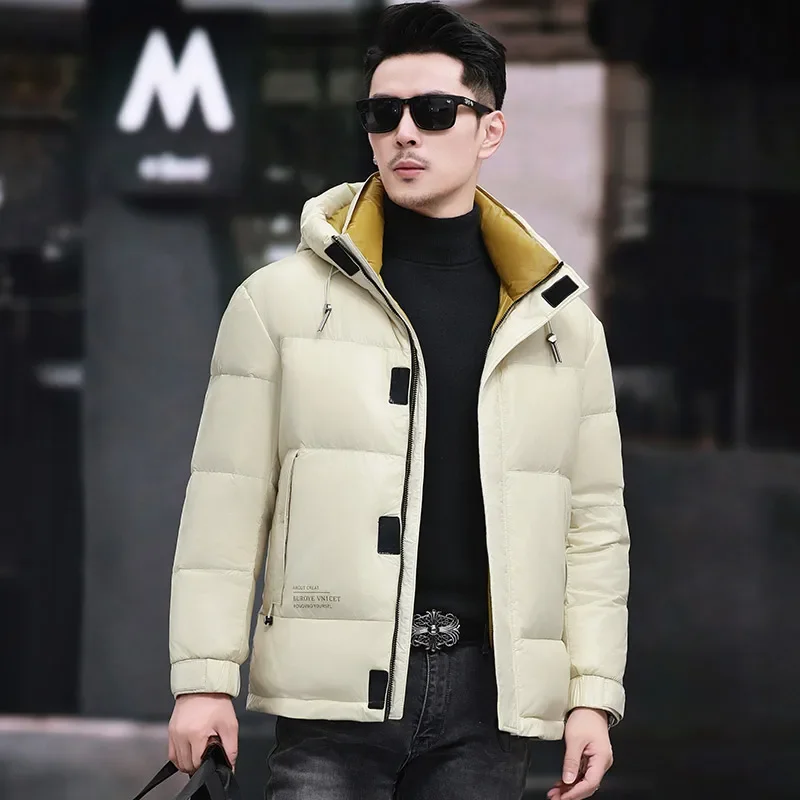 

YEAE Designer Clothes Men Ultralight Down Jacket Men Duck Down Male Padding Heated Men's Padded Jacket Hooded Winter Coats Man