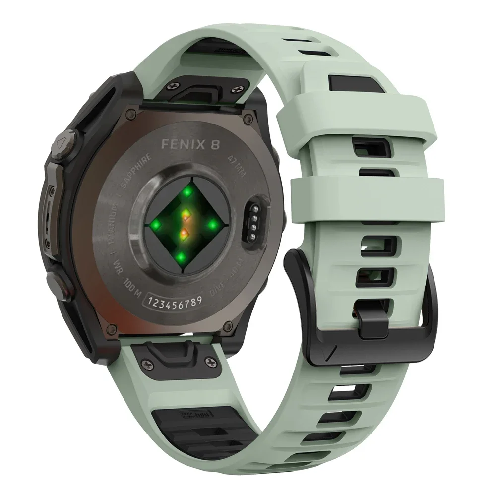 1:1 Fenix8 Uhrenarmband für Garmin Fenix 8 Pro 47 mm 51 mm E 7 7X 6 6X 5 5X/Epix Pro/Enduro 3/970 QuickFit 22 mm 26 mm Silikonarmband