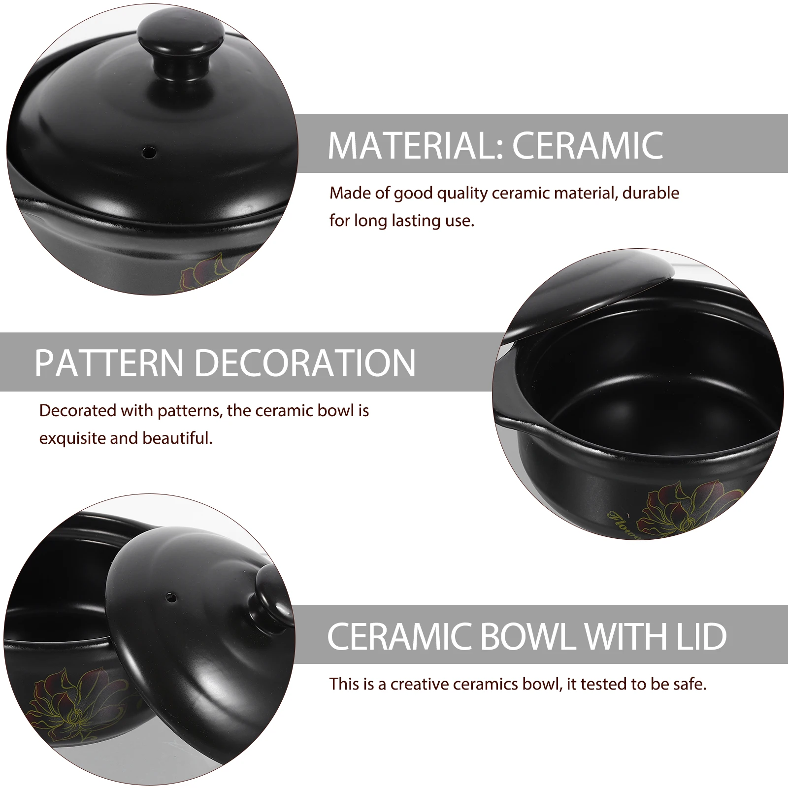 

Ceramic Pots for Cooking Thick Ceramic Pot Braised Chicken Casserole Chicken Soup Stewing Pot Quick Heat Absorption Energy
